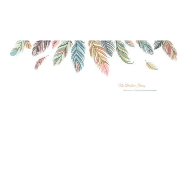 Nordic Feather Creative Wall Stickers For Living Rooms Home Wardrobe Bedroom Wall Decor Self Adhesive Vinyl Sticker Wallpapers - Image 8
