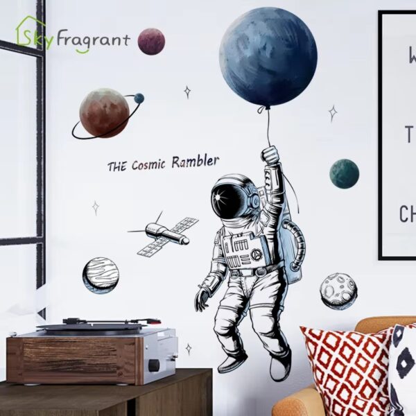 Space Theme Astronaut Wall Sticker Dormitory Living Room Wall Decor Self-adhesive Bedroom 3d Kids Room Decoration Home Decor - Image 5
