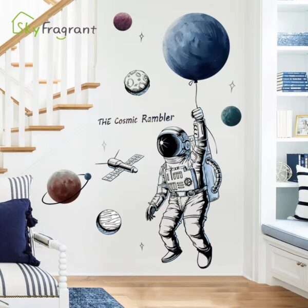 Space Theme Astronaut Wall Sticker Dormitory Living Room Wall Decor Self-adhesive Bedroom 3d Kids Room Decoration Home Decor - Image 7