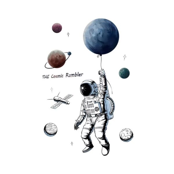 Space Theme Astronaut Wall Sticker Dormitory Living Room Wall Decor Self-adhesive Bedroom 3d Kids Room Decoration Home Decor - Image 6