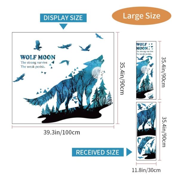 Inspiring Wolf Creative Wall Stickers For Living Rooms Office Background Wall Decoration Self-adhesive Vinyl Sticker Wallpapers - Image 4
