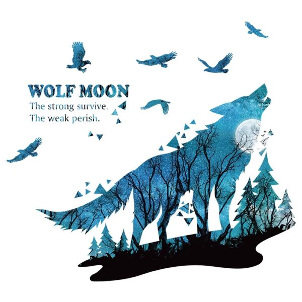 Inspiring Wolf Creative Wall Stickers For Living Rooms Office Background Wall Decoration Self-adhesive Vinyl Sticker Wallpapers - Image 7